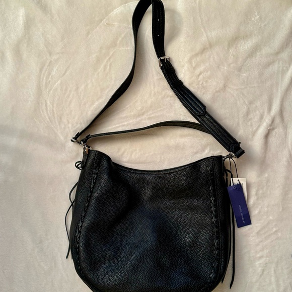 NEW Rebecca Minkoff Black Leather Convertible Hobo with Whipstitch - NWT - Picture 6 of 12